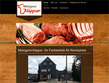 Tablet Screenshot of metzgerei-kuepper.com